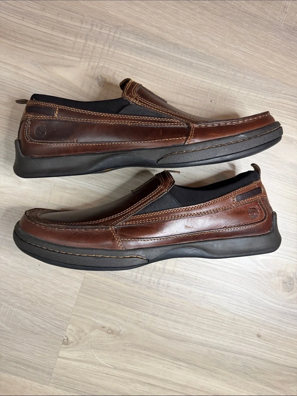 Timberland Brown Leather Ryan Springs Slip On Loafers.  Sz 13M